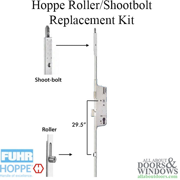 HOPPE Roller / Shootbolt Replacement Kit for Fuhr Automatic Multipoint Lock - HOPPE Roller / Shootbolt Replacement Kit for Fuhr Automatic Multipoint Lock