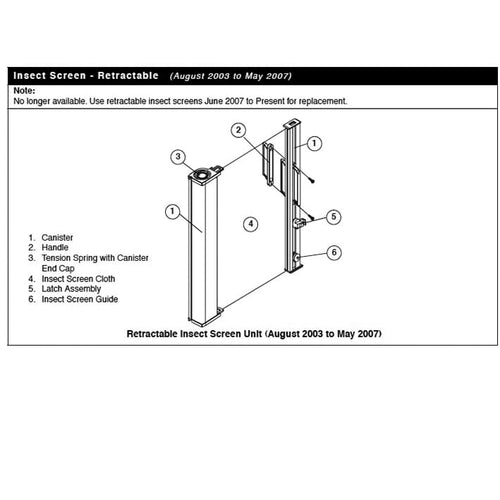Andersen Frenchwood Gliding Door Retainer with Screws and Retractable Insect Screen - Andersen Frenchwood Gliding Door Retainer with Screws and Retractable Insect Screen