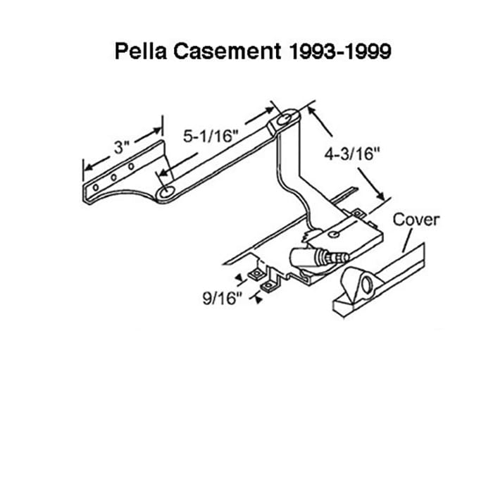 Pella Pro Series Roto Operator Left Handed For Casement Windows From 1993-99 Pella Pro Series Casement Operator - Pella Pro Series Roto Operator Left Handed For Casement Windows From 1993-99 Pella Pro Series Casement Operator