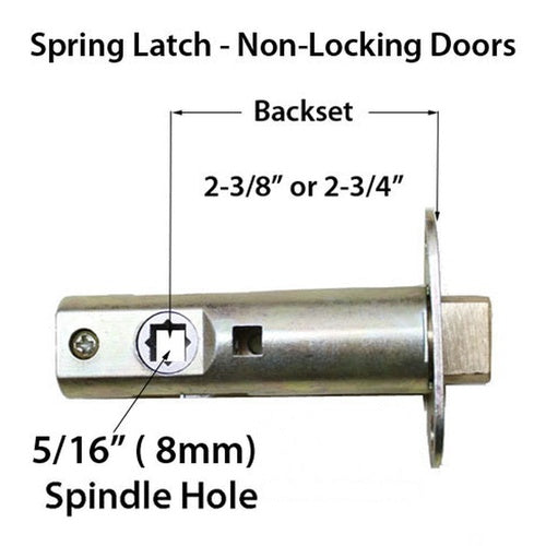 Latch Passage 2-3/8 Spring latch - No Faceplate - Latch Passage 2-3/8 Spring latch - No Faceplate