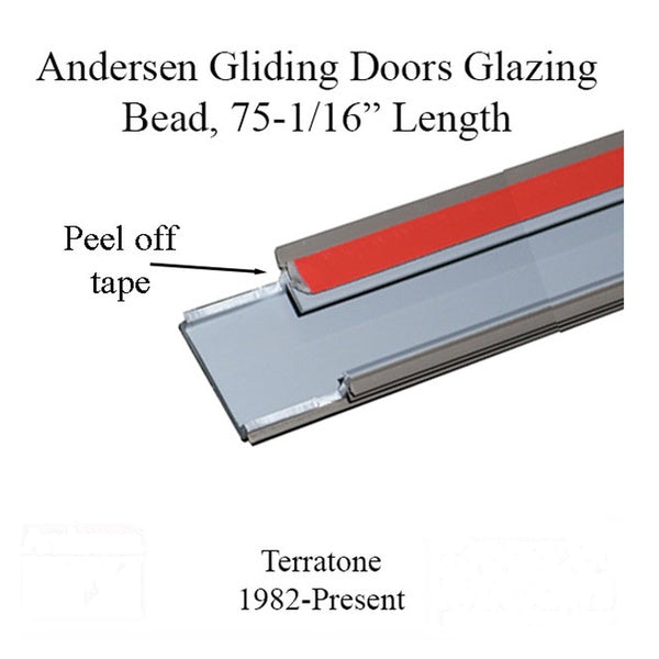 Andersen - Perma-Shield Gliding Doors Glazing Bead, PSPD 1 Stiles,  PS68,  1982-Present - Terratone - Andersen - Perma-Shield Gliding Doors Glazing Bead, PSPD 1 Stiles,  PS68,  1982-Present - Terratone