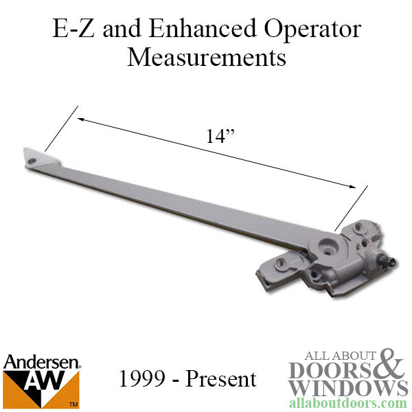 Andersen Replacement Operator, 1995-98 Enhanced with Shim - Left Hand Corrosion Resistant - Andersen Replacement Operator, 1995-98 Enhanced with Shim - Left Hand Corrosion Resistant
