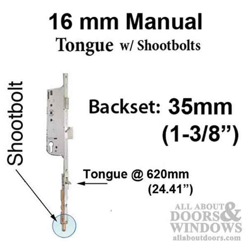 16mm Manual 35/92 Gear, Shootbolt-Tongue @ 24.41