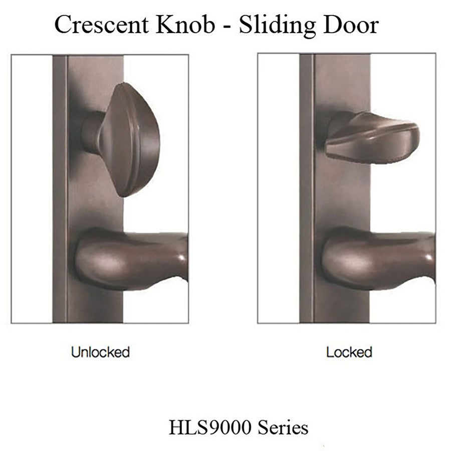 HOPPE HLS9000 Series Crescent Knob Thumbturn for Sliding Door - HOPPE HLS9000 Series Crescent Knob Thumbturn for Sliding Door