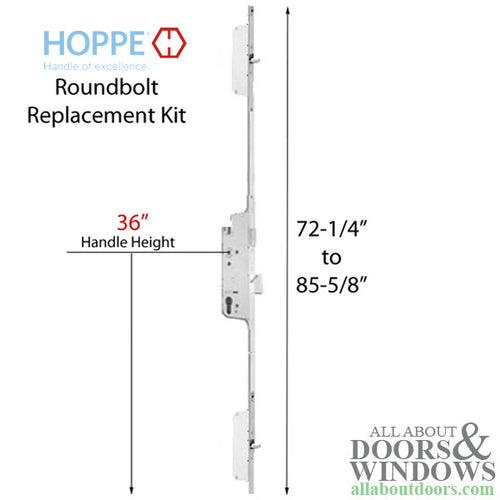 Replacement Kit for discontinued 80 inch Fuhr Roundbolt 45mm backset - Replacement Kit for discontinued 80 inch Fuhr Roundbolt 45mm backset