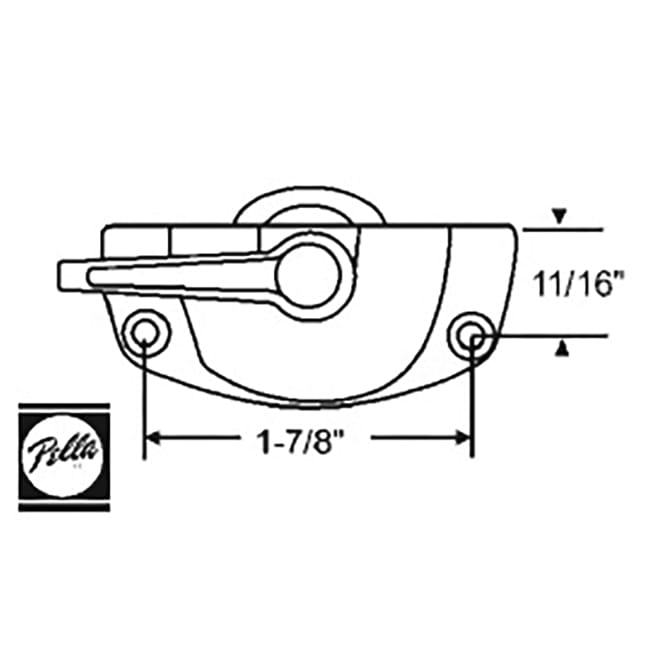 Pella Pro Line Series Double Hung Window Sash Lock 1-7/8