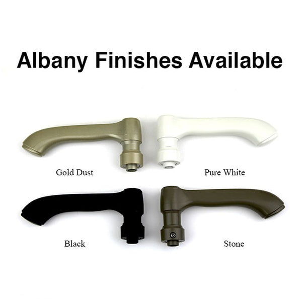 Andersen Albany Active / Passive Double Hinged Door Hardware Set - Stone - Andersen Albany Active / Passive Double Hinged Door Hardware Set - Stone