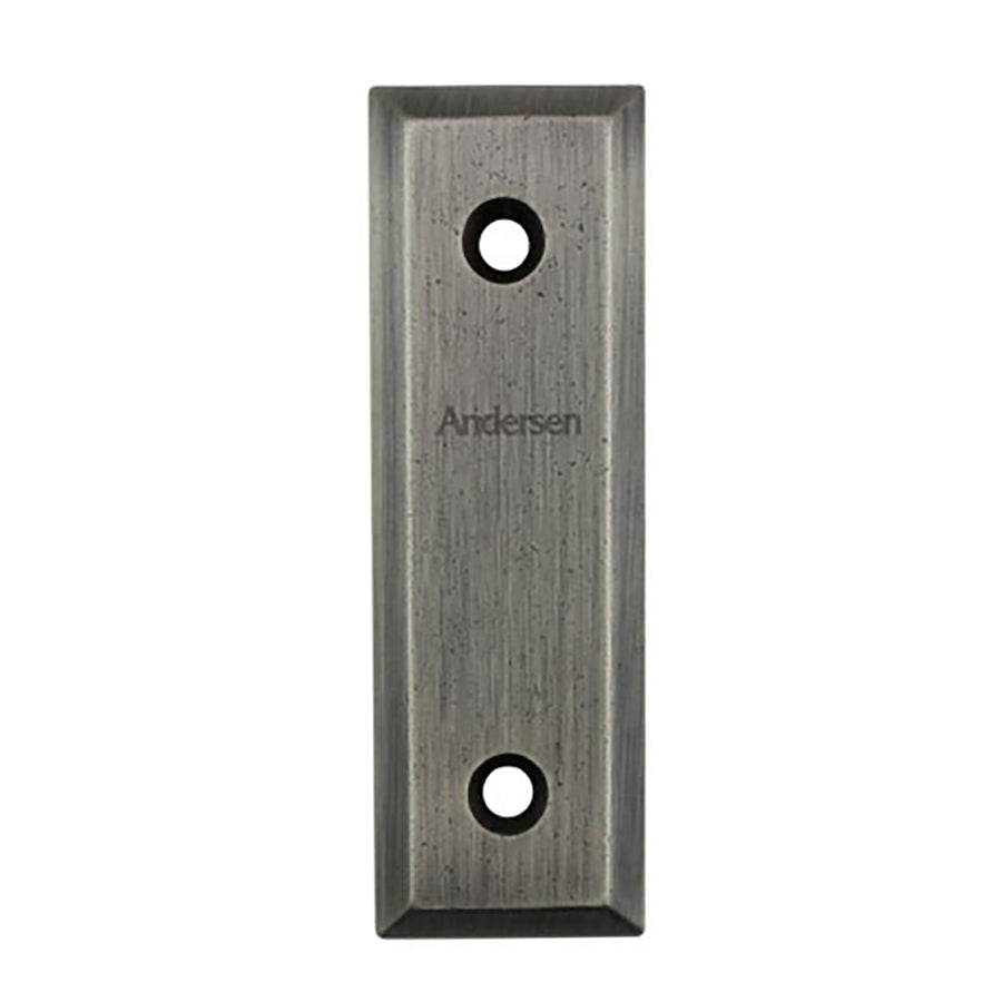 Andersen Frenchwood Gliding Doors - Cover Plate - Yuma - 4 Panel - Distressed Nickel - Andersen Frenchwood Gliding Doors - Cover Plate - Yuma - 4 Panel - Distressed Nickel