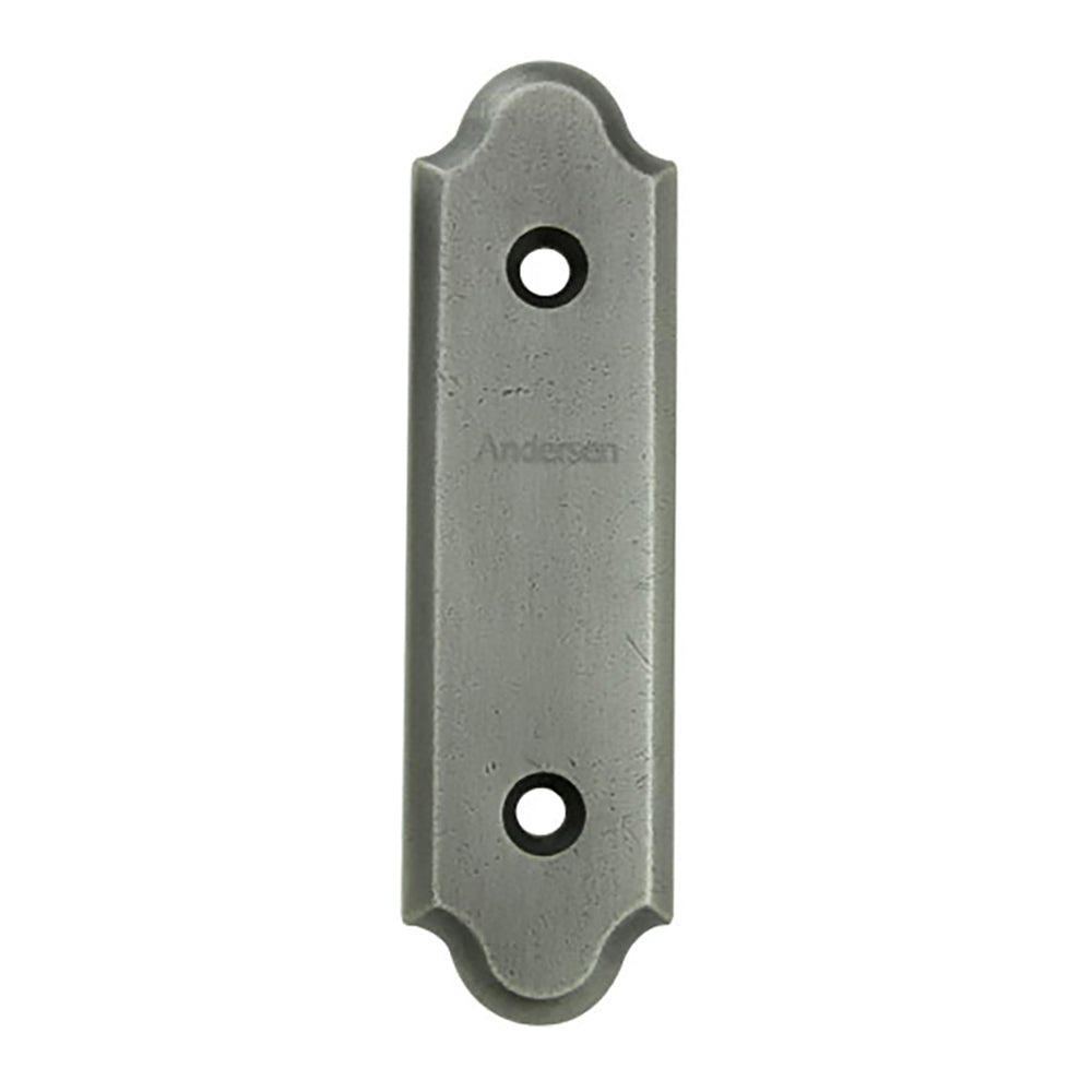 Andersen Gliding Door Cover Plate, Encino Style - Distressed Nickel - Andersen Gliding Door Cover Plate, Encino Style - Distressed Nickel