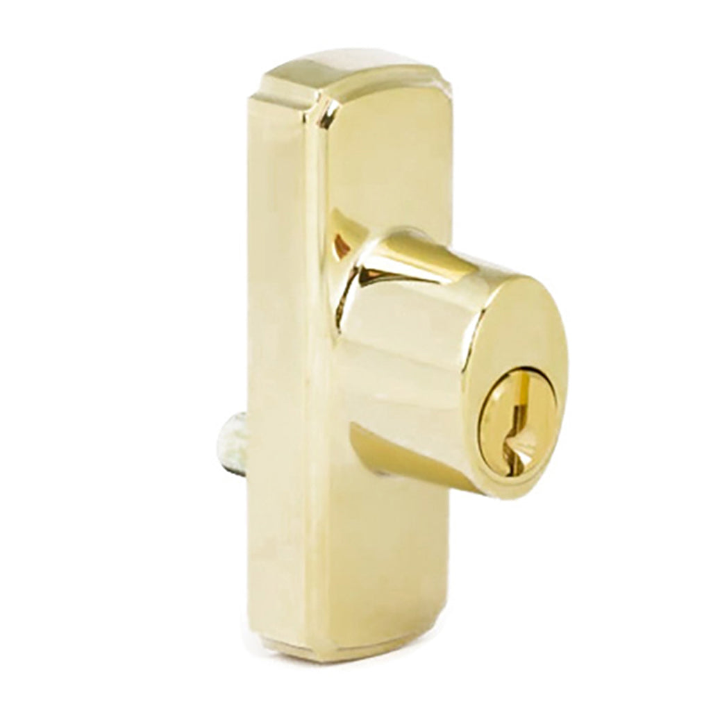 Andersen Frenchwood Gliding Door Anvers Keyed Lock - Left Hand - Bright Brass - Andersen Frenchwood Gliding Door Anvers Keyed Lock - Left Hand - Bright Brass