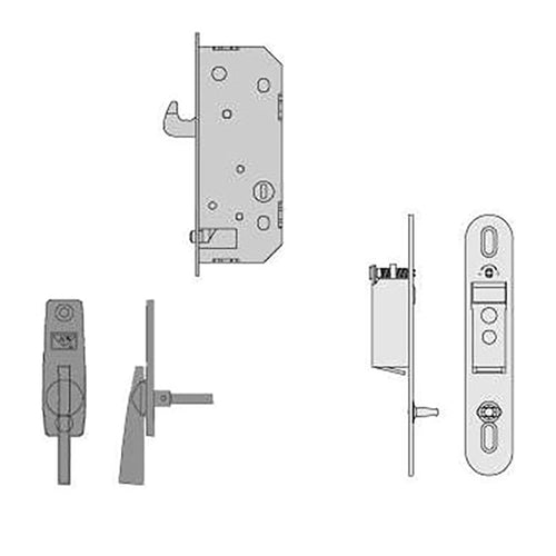Conversion Kit, Andersen 2 Panel Reach Out  - Antique Brass - Conversion Kit, Andersen 2 Panel Reach Out  - Antique Brass