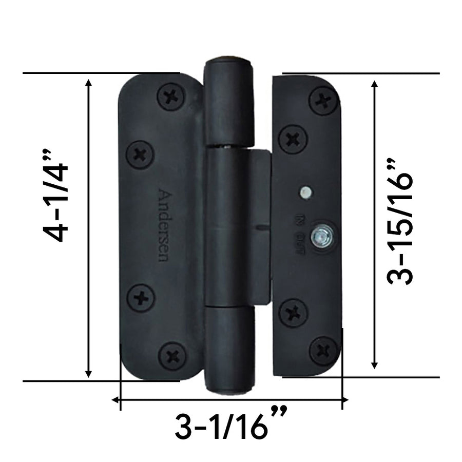 3 Hinge Kit, 2005-Present Andersen FWH Right Hand Door - Oil Rubbed Bronze - 3 Hinge Kit, 2005-Present Andersen FWH Right Hand Door - Oil Rubbed Bronze