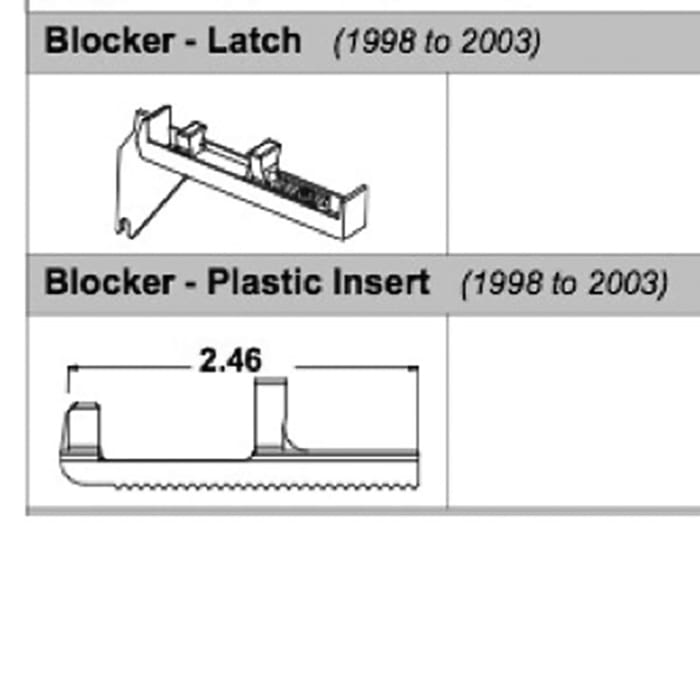 Andersen Outswing Blocker Latch With Plastic Adjustment For Frenchwood Outswing 1998-2003 - Andersen Outswing Blocker Latch With Plastic Adjustment For Frenchwood Outswing 1998-2003