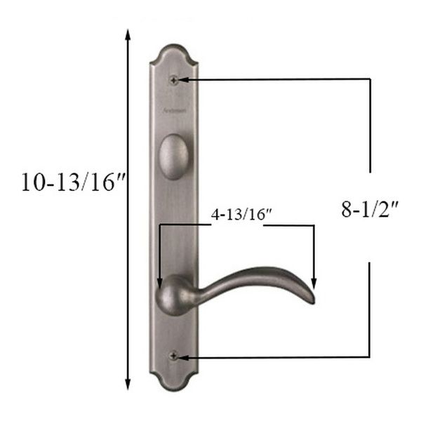 Andersen Encino Hardware Kit, Active Single Door - Distressed Nickel - Andersen Encino Hardware Kit, Active Single Door - Distressed Nickel