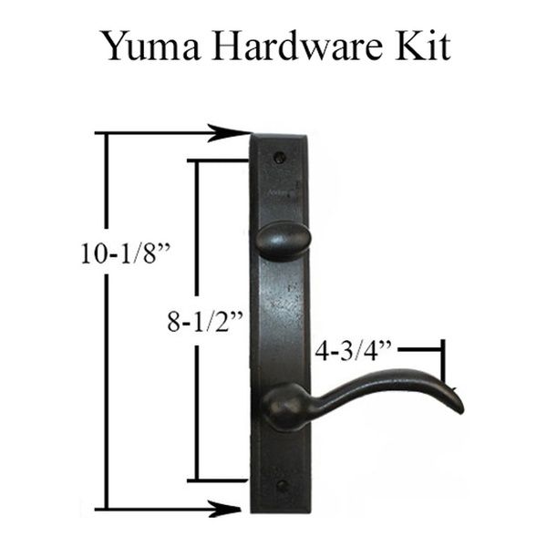 Andersen Yuma Double Door Hardware Kit - Non-Keyed - Distressed Bronze - Andersen Yuma Double Door Hardware Kit - Non-Keyed - Distressed Bronze