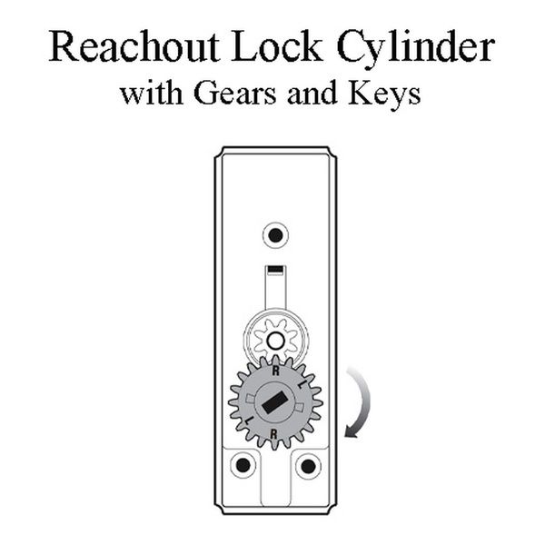 Andersen Lock Cylinder Fits French Wood Sliding Door Reachout Lock Gears and Keys - Andersen Lock Cylinder Fits French Wood Sliding Door Reachout Lock Gears and Keys