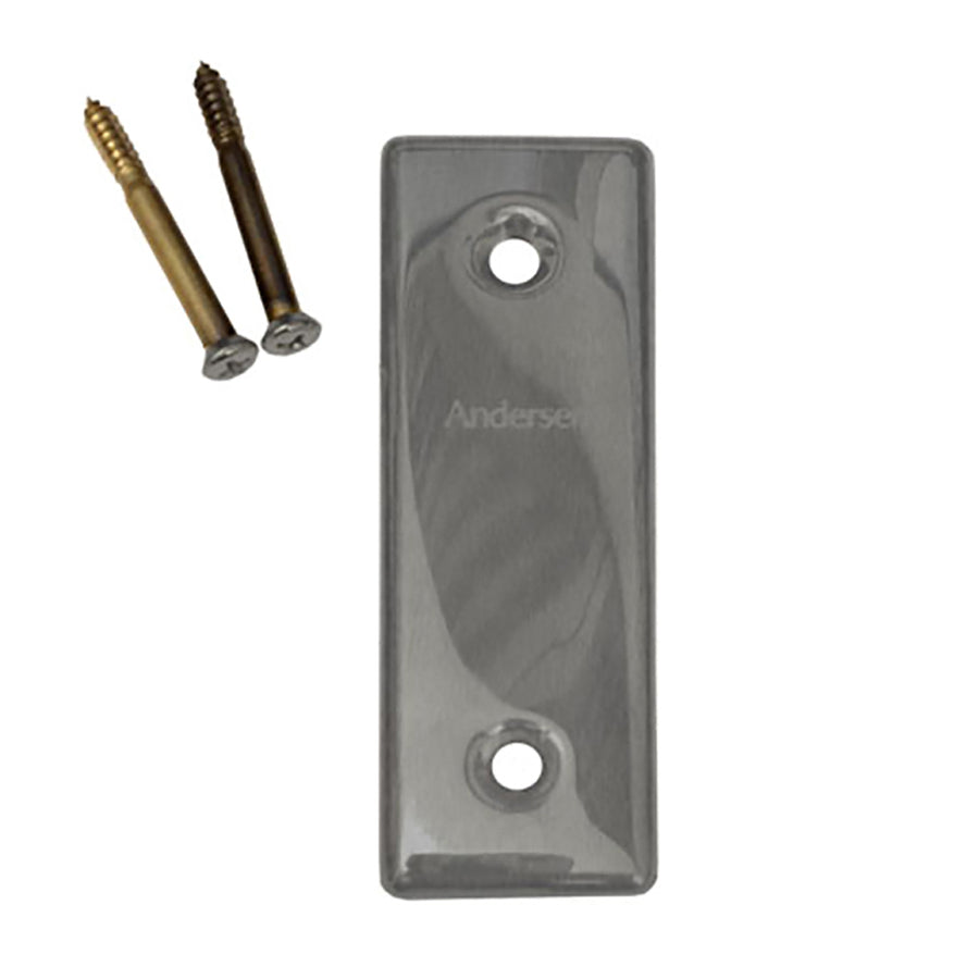 Andersen Gliding Door Cover Plate, Anvers Style - Brushed/Satin Nickel - Andersen Gliding Door Cover Plate, Anvers Style - Brushed/Satin Nickel