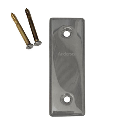 Andersen Gliding Door Cover Plate, Anvers Style - Brushed/Satin Nickel - Andersen Gliding Door Cover Plate, Anvers Style - Brushed/Satin Nickel