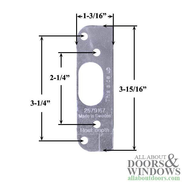 Andersen Routing Template For 400 Series Frenchwood Hinged Patio Doors - Andersen Routing Template For 400 Series Frenchwood Hinged Patio Doors