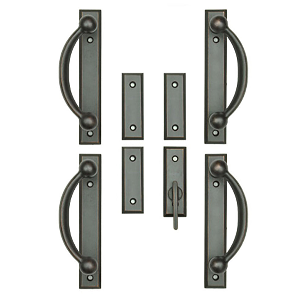 Andersen Yuma 4-Panel Gliding Door Interior/Exterior Trim Hardware Set - Distressed Bronze - Andersen Yuma 4-Panel Gliding Door Interior/Exterior Trim Hardware Set - Distressed Bronze