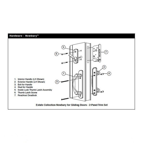 Andersen Frenchwood Sliding Door Lock Newbury Lock Assembly with keys Left Hand Polished Brass Door Lock - Andersen Frenchwood Sliding Door Lock Newbury Lock Assembly with keys Left Hand Polished Brass Door Lock