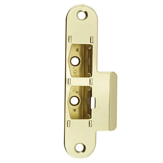 Latch and DeadBolt Receiver, Right Hand - Bright Brass