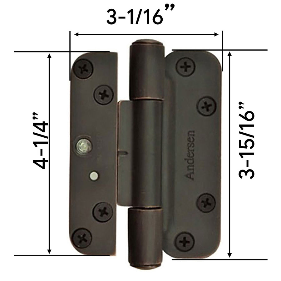 1 Hinge Kit, 2005-Present Andersen FWH Right Hand Door - Distressed Bronze - 1 Hinge Kit, 2005-Present Andersen FWH Right Hand Door - Distressed Bronze