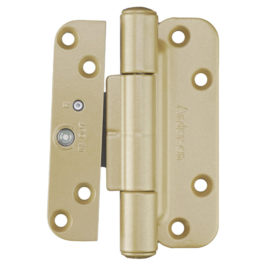 Andersen Patio Hinge Left Hand 2005-Present Brassy Gold Tone Single Patio Hinge - Andersen Patio Hinge Left Hand 2005-Present Brassy Gold Tone Single Patio Hinge
