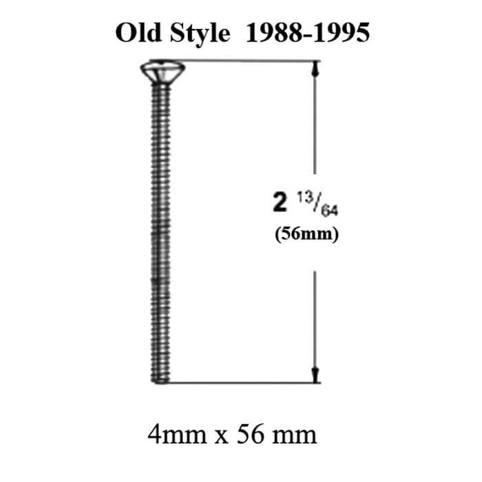 Screw, 4mm x 56mm  Escutcheon Plate - Brass - Screw, 4mm x 56mm  Escutcheon Plate - Brass