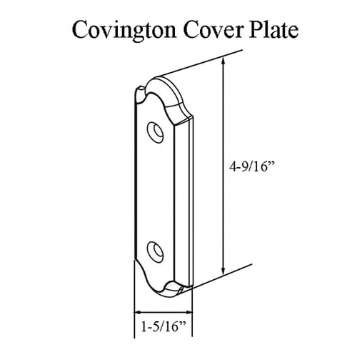 Andersen Gliding Door Cover Plate, Covington Style - Antique Brass - Andersen Gliding Door Cover Plate, Covington Style - Antique Brass