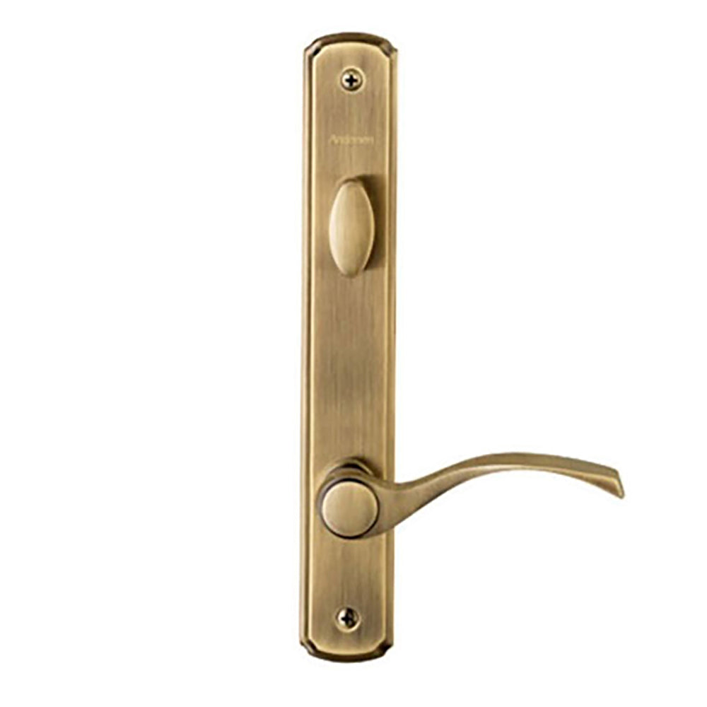 Hardware Kit, Single Door, Old Style Newbury, Active Door - Antique Brass - Hardware Kit, Single Door, Old Style Newbury, Active Door - Antique Brass