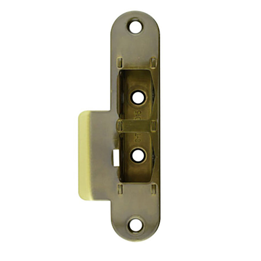 Latch and DeadBolt Receiver Left Hand - Ant. Brass - Frenchwood - Latch and DeadBolt Receiver Left Hand - Ant. Brass - Frenchwood