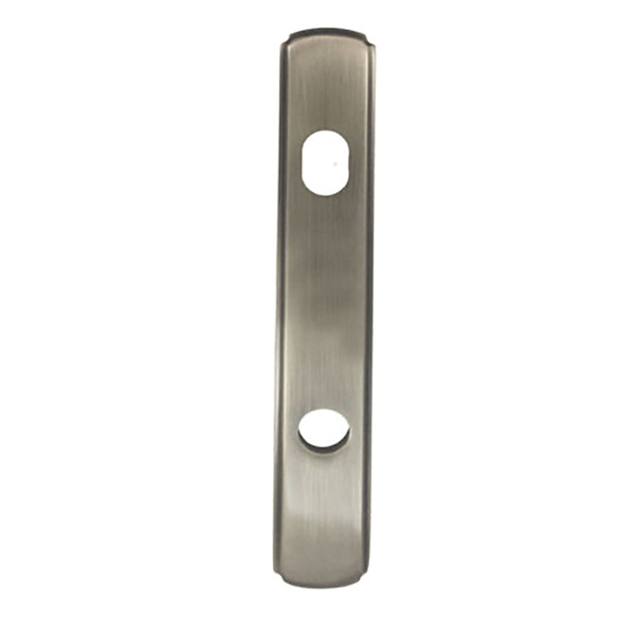 Newbury Passive Exterior Escutcheon Plate - Satin Nickel - Newbury Passive Exterior Escutcheon Plate - Satin Nickel