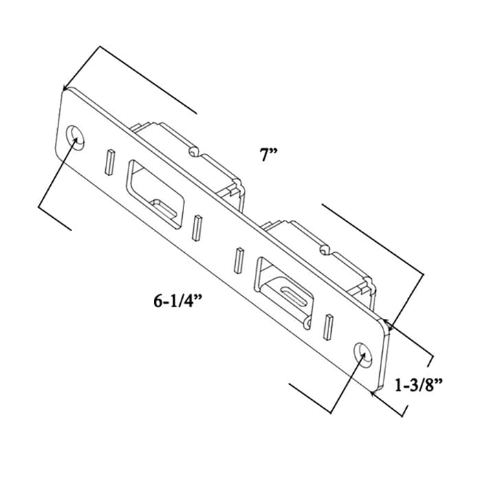 Andersen Receiver Head (PA) and Sill (AP) - Flush Bolt - Andersen Receiver Head (PA) and Sill (AP) - Flush Bolt