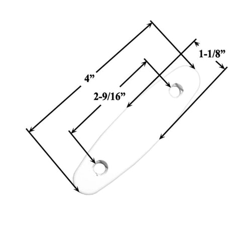 Andersen Gliding Door Trim Plate, Tribeca Style - White - Andersen Gliding Door Trim Plate, Tribeca Style - White