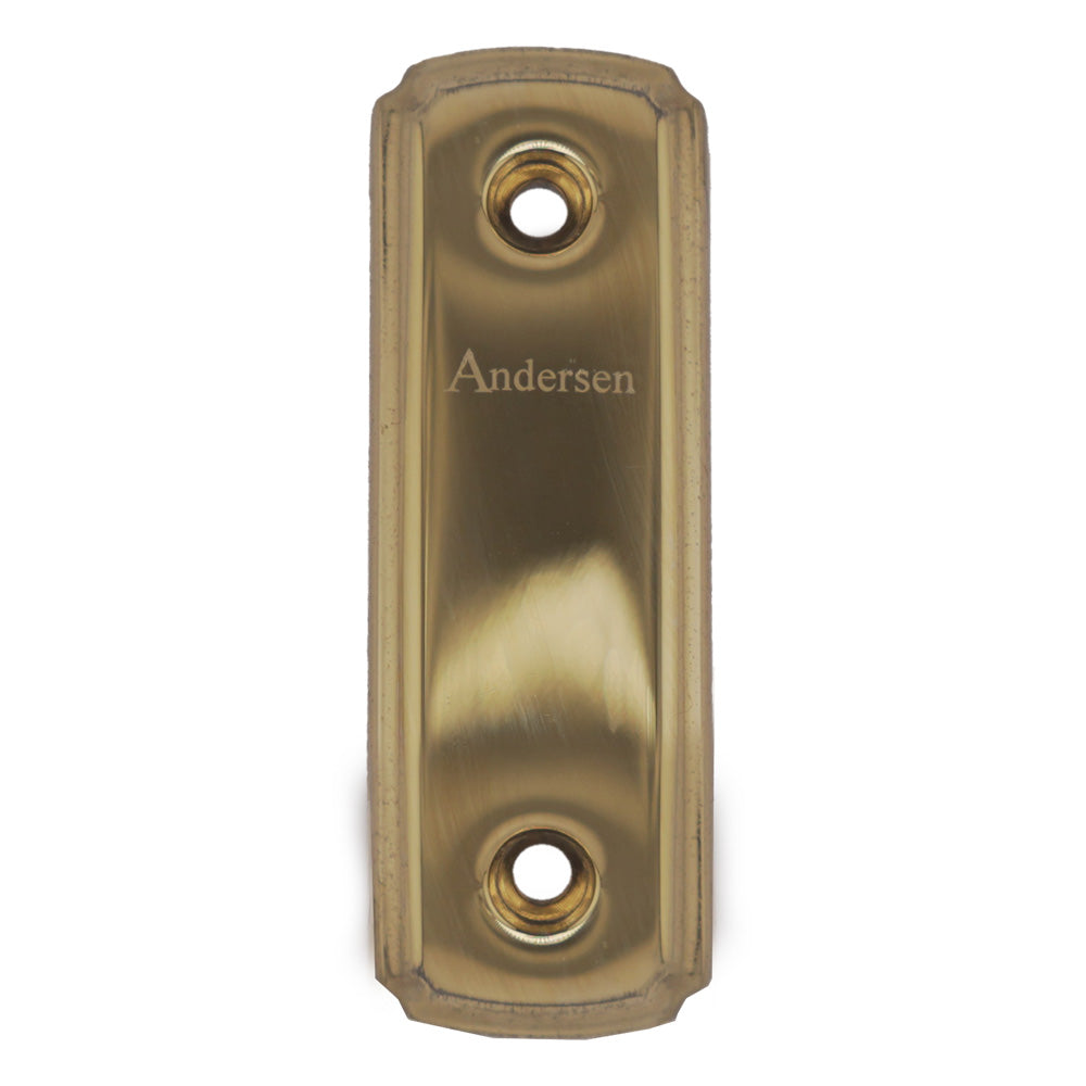 Andersen Gliding Door Cover Plate, Newbury Style - Polished Brass - Andersen Gliding Door Cover Plate, Newbury Style - Polished Brass