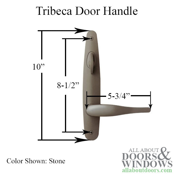 Andersen Tribeca Door Handle Double Active Hinged Door Hardware Set in White - Andersen Tribeca Door Handle Double Active Hinged Door Hardware Set in White