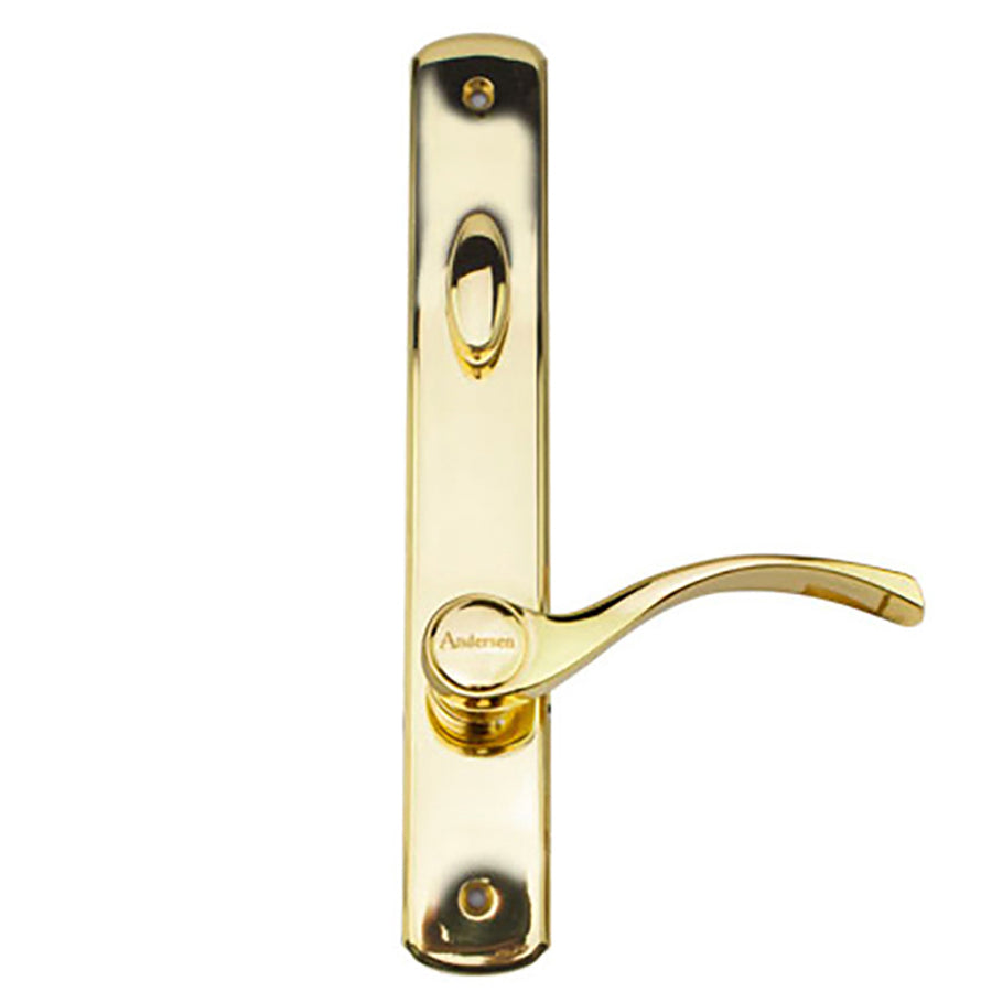 Old Style Andersen Handle Set, Estate,  Active Door - Bright Brass - Old Style Andersen Handle Set, Estate,  Active Door - Bright Brass