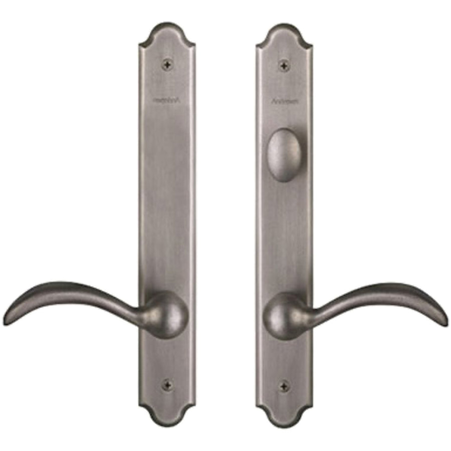 Hardware Kit, Double Door, Encino, Active / Passive - Distressed Nickel - Hardware Kit, Double Door, Encino, Active / Passive - Distressed Nickel