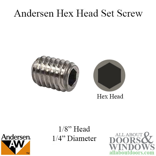 Set Screw  1/8  Andersen - Silver - Set Screw  1/8  Andersen - Silver