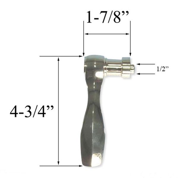 Andersen  Newbury Handle Right Hand Door Handle Bright Brass - Andersen  Newbury Handle Right Hand Door Handle Bright Brass