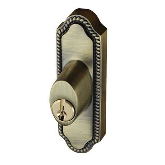 Andersen Frenchwood Gliding Door Keyed Lock - Left Hand - Antique Brass