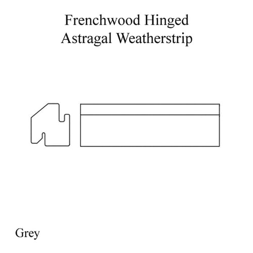 Andersen Frenchwood Hinged Door, Neoprene Foam Astragal Weatherstrip - Grey - Andersen Frenchwood Hinged Door, Neoprene Foam Astragal Weatherstrip - Grey