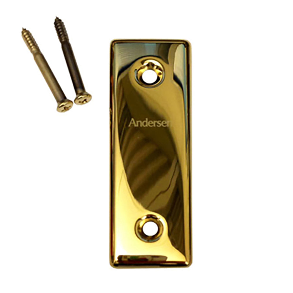 Andersen Gliding Door Cover Plate, Anvers Style - Bright Brass - Andersen Gliding Door Cover Plate, Anvers Style - Bright Brass