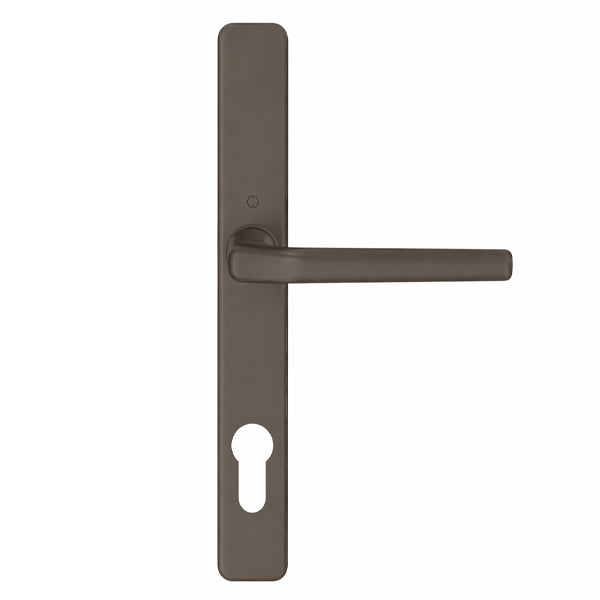 HOPPE Frankfurt A117 / 2246N Inactive Multipoint Handleset Dark Bronze Anodized Aluminum - HOPPE Frankfurt A117 / 2246N Inactive Multipoint Handleset Dark Bronze Anodized Aluminum