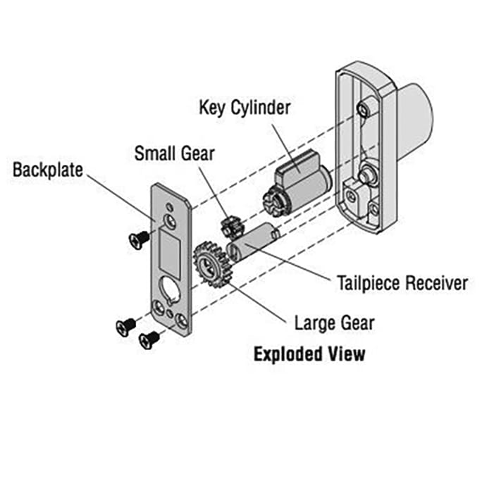 Tail Piece for Andersen Gliding Door Tribeca Lock - Tail Piece for Andersen Gliding Door Tribeca Lock