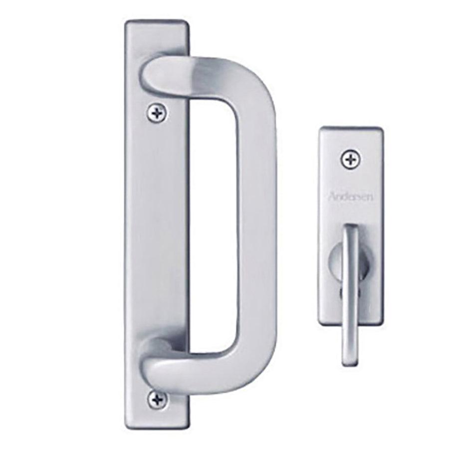 Andersen Frenchwood Gliding Door Trim Anvers 2 Panel Interior & Exterior, Brushed/Satin Nickel - Andersen Frenchwood Gliding Door Trim Anvers 2 Panel Interior & Exterior, Brushed/Satin Nickel