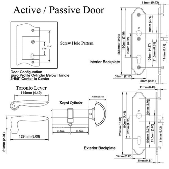 Hoppe Toronto M1020 / 3965N Active Handleset – Rustic Umber - Hoppe Toronto M1020 / 3965N Active Handleset – Rustic Umber