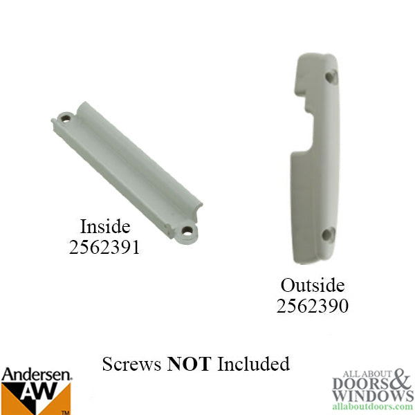 Retractable Insect Screen Interior Handle for Andersen FGD made: June 2007 - Present - White - Retractable Insect Screen Interior Handle for Andersen FGD made: June 2007 - Present - White