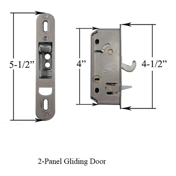 Andersen Reachout Deadlock and Receiver Assembly 2 Panel Frenchwood Gliding Door - Andersen Reachout Deadlock and Receiver Assembly 2 Panel Frenchwood Gliding Door